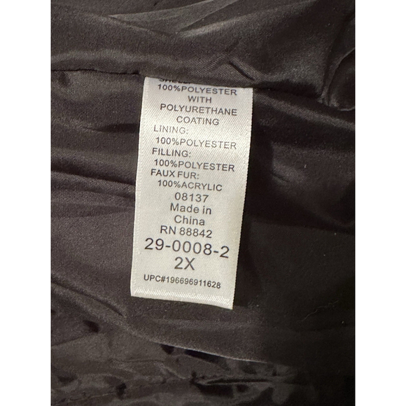 Catherines Womens 2X Winter Coat Removable Hood Black Long Parka Pockets NWOT - Picture 10 of 17